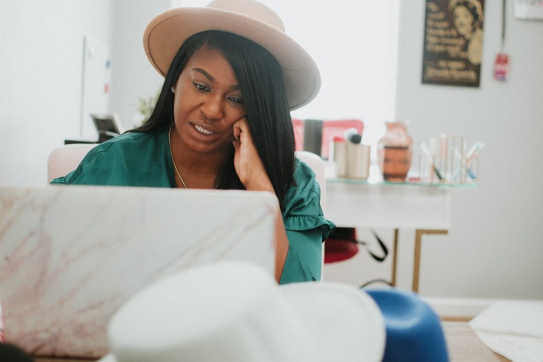 young african entrepreneur in office