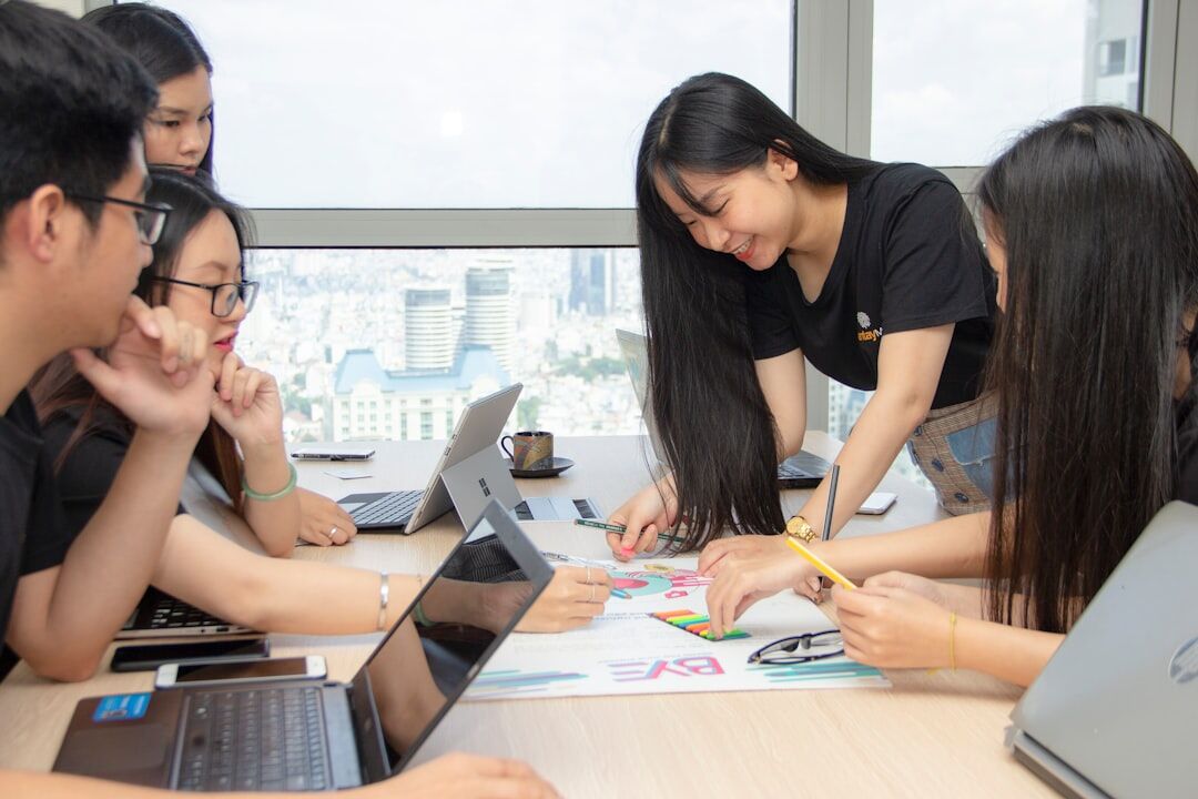 woman leading team discussion