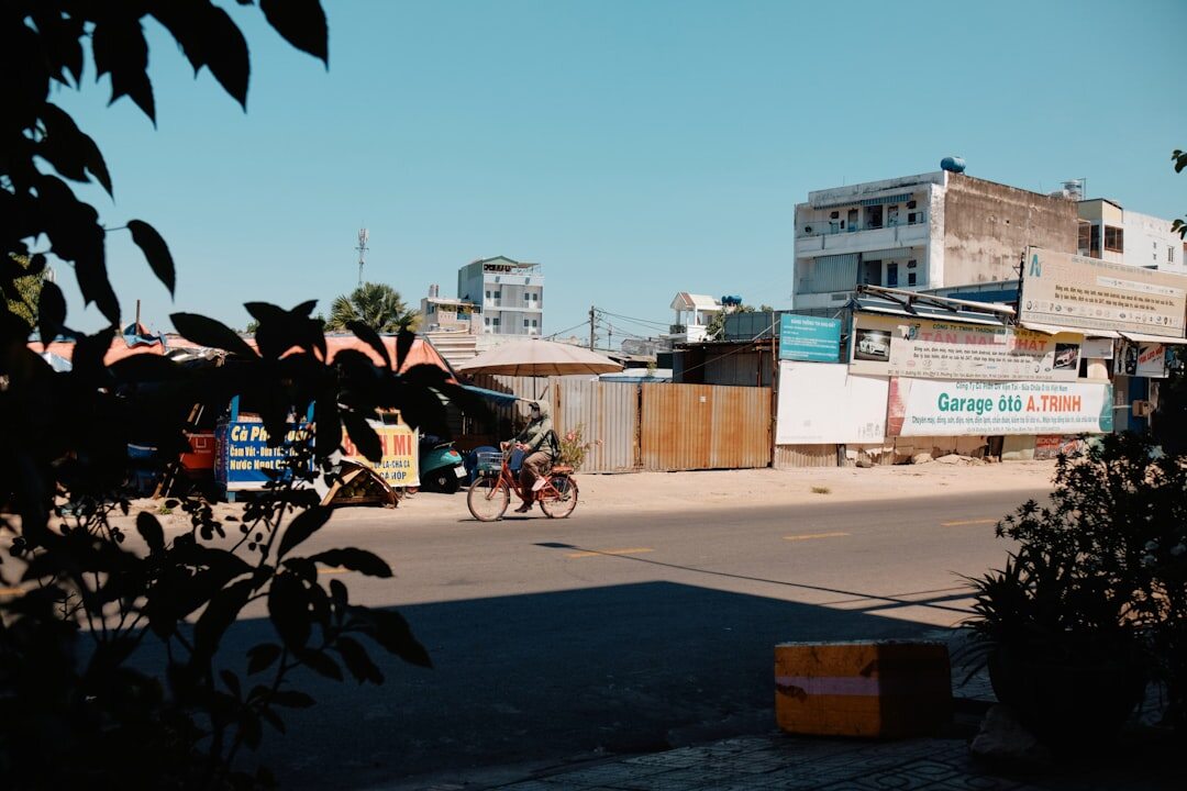 african city street with small shops