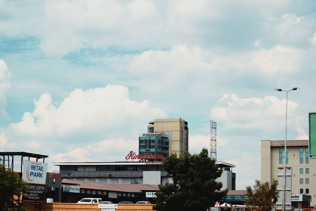 Modern office building exterior in a South African business district